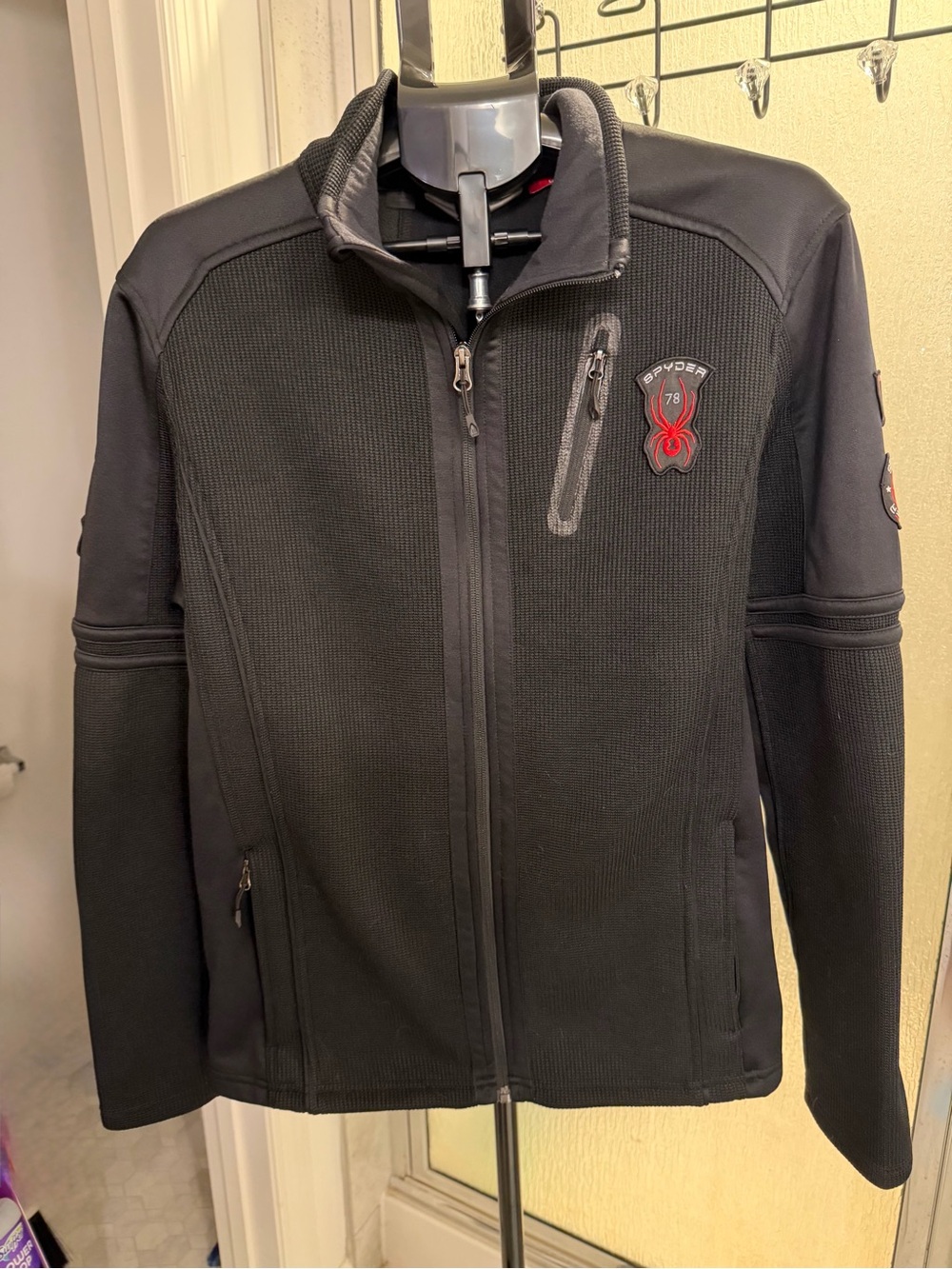 Spyder Wengen Full Zip Stryke Jacket Black Men’s Size Large $55 GUC